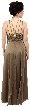 Halter Neck Triple Straps A-Line Long Formal Dress — back