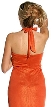 Halter Neck Formal Dress with Front Brooch — back