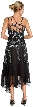 Asymmetric Floral Beaded Cocktail Dress — back