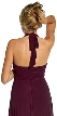 Halter Neck Empire Cut Formal Dress with Bow — back