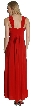 Criss-Cross Brooched Long Formal Bridesmaid Dress — back