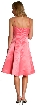 A-line Knee length Party Dress with Shimmery Floral Pattern — back