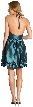 Halter Neck Short Bubble Party Dress in Taffeta — back