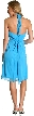 Halter Neck Rhinestones Belt Short Party Dress — back