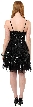 Sequined Glittery Silk Prom Little Black Dress — back