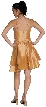 Gathered Neckline Prom Dress with Waist Flower — back