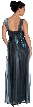 Two Toned Shimmer Empire Prom Dress — back