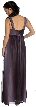 Two Toned Shimmer Empire Prom Dress — in Purple back view