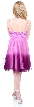 Spaghetti Straps 2 Tone Beaded Bust Short Formal Party Dress — back