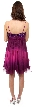 Spaghetti Straps 2 Tone Beaded Bust Short Formal Party Dress — back in Purple