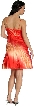 Two Tone Pleated Prom Dress With Waistline Bow — back