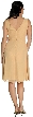 V-Neck Overlap & Tea Length Prom Dress — back
