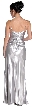 Pleated Bodice Empire Formal Prom Dress — back