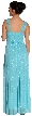 Broad Strapped Shimmer Prom Dress With Ornamental Brooch — back