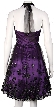 Halter Neck Short Prom Dress with Mesh Overlay — back
