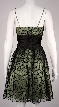 Spaghetti Strap Party Dress with Mesh Overlay — back