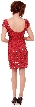 Fully Sequin Beaded Short Prom Dress — back in Red/Black