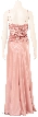 Shirred Bodice Formal Evening Dress — back in Dust Pink