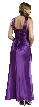 Tied Crisscross Bodice Empire Style Formal Evening Dress — back
