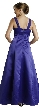 Shirred Overlay Bodice Formal Dress — back