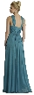 Halter Neck Tie Shirred Formal Bridesmaid Dress — back