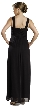 Ruched Twist Knot Bust Long Formal Evening Dress — back in Black