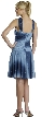 Halter Neck Shimmering Ombre Party Dress — back