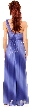 Two toned Single Shoulder Empire Cut Formal Dress — back