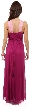 V-Neck Two Tone Long Formal Bridesmaid Dress — back