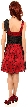V-neck Short Polka Dot Party Dress   — back