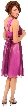 Two Tone V-Neck Shimmery Party Dress — back