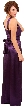Satin Formal Evening Gown with Sash & Bow — back