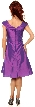 Formal Tea Length Cocktail Dress — back