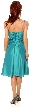 Short Pleated Taffeta Party Dress with Matching Jacket — back
