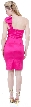 One-Shoulder Bow Accent Cocktail Party Dress — back