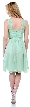 Empire Cut Shirred Knee Length Bridesmaid Party Dress — back