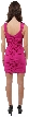 Ruched Short Dress With Embellished Neckline — back