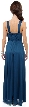 Long Formal Dress With Embellished Neckline — back