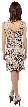 Metallic Animal Print Short Dress — back in Beige/Gold