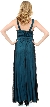 Full Length Formal Dress with Embellished Neck Accents — back