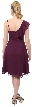 Tea Length Bridesmaid Dress with Asymmetric Top — back