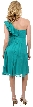 Ruffled One Shoulder Short Party Dress — back