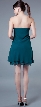 Two Tiered Party Dress with Center Brooch — back