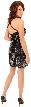 Spaghetti Straps Sequined Mini Formal Party Dress — back