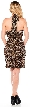 Leopard Print Form Fitting Halter Cocktail Dress — back