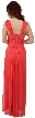 Braid Accent Ruched Long Formal Bridesmaid Dress  — back