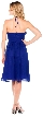 Halter neck A-line Medium Length Party dress — back