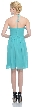 Halter neck A-line Medium Length Party dress — back in Jade Green
