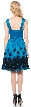 V-neck Short Dress with Floral Accent  — back