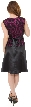 Princess Cut Knee length Party Dress with Flower Applique — back